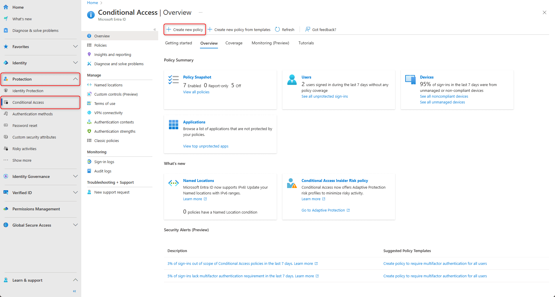 Conditional Access: Policy name and users